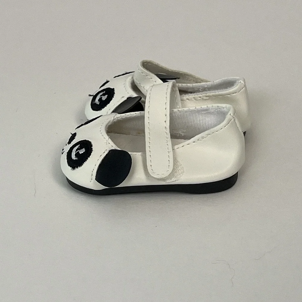 Panda Bear Doll Shoes White Mary Jane Shoes for Dolls‎ Cute Costume